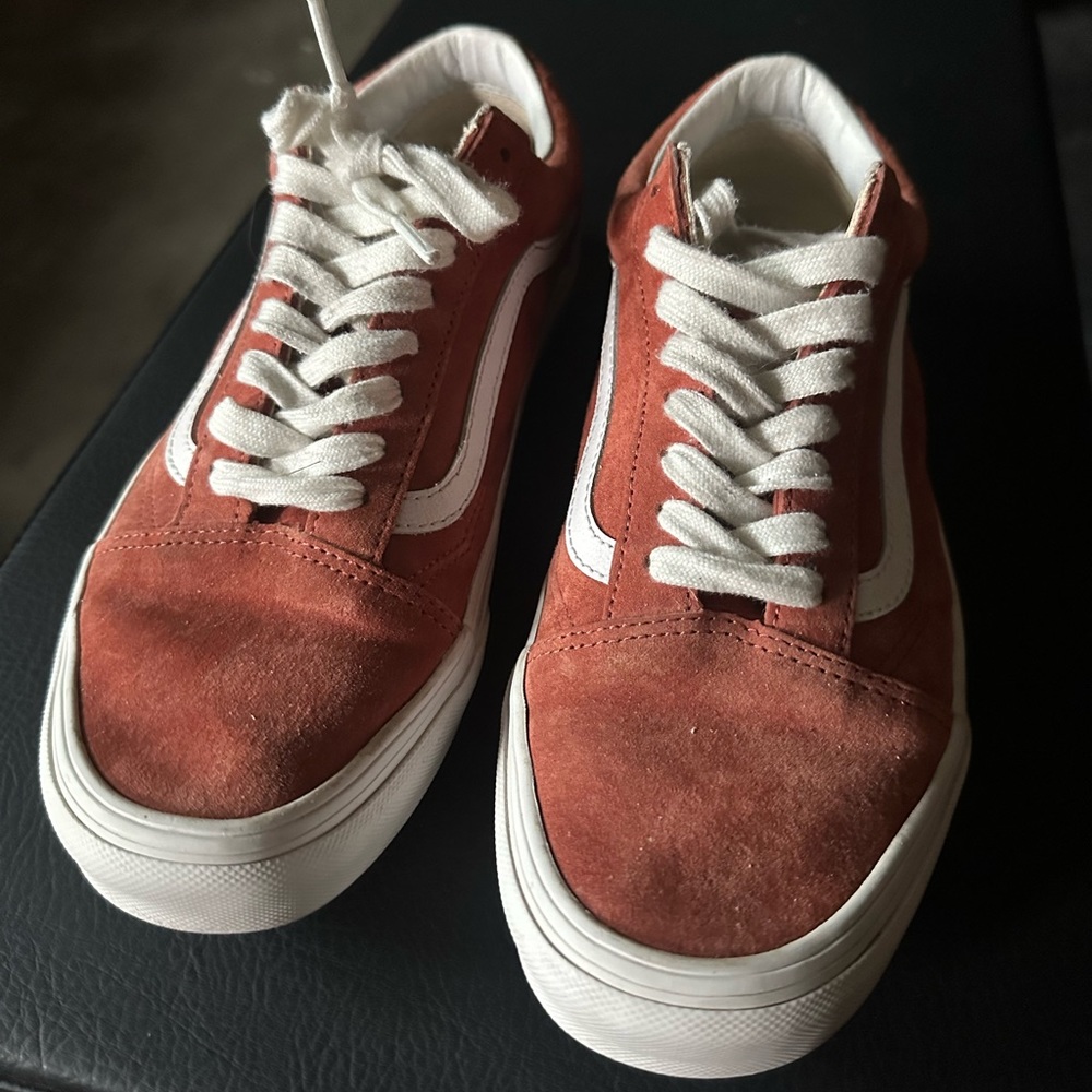 Vans Vault Old Skool Unisex Scotchgard Brown White Suede Low Top Casual Sneakers